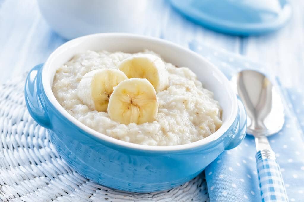 Oatmeal with banana to burn fat