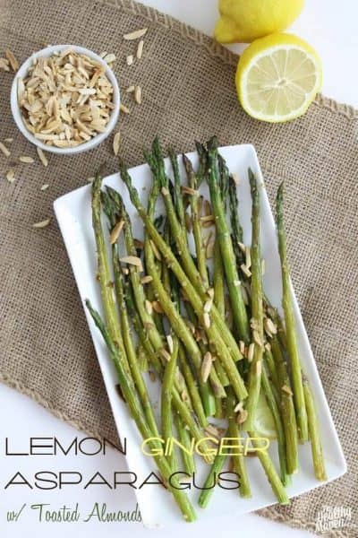 test lemon ginger asparagus with toasted almonds
