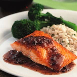 Salmon with Red Wine