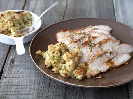 Roast Turkey Breast with Sage and Vegetable Stuffing