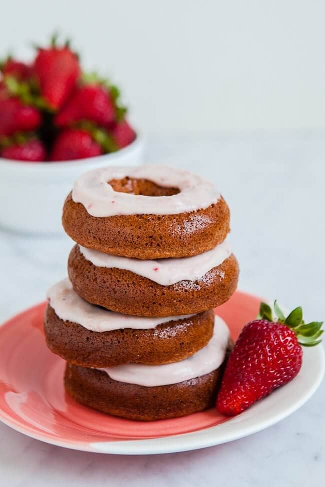 Strawberry Donut Cakes