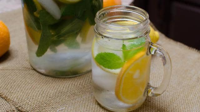 Citrus and Mint Infused Water