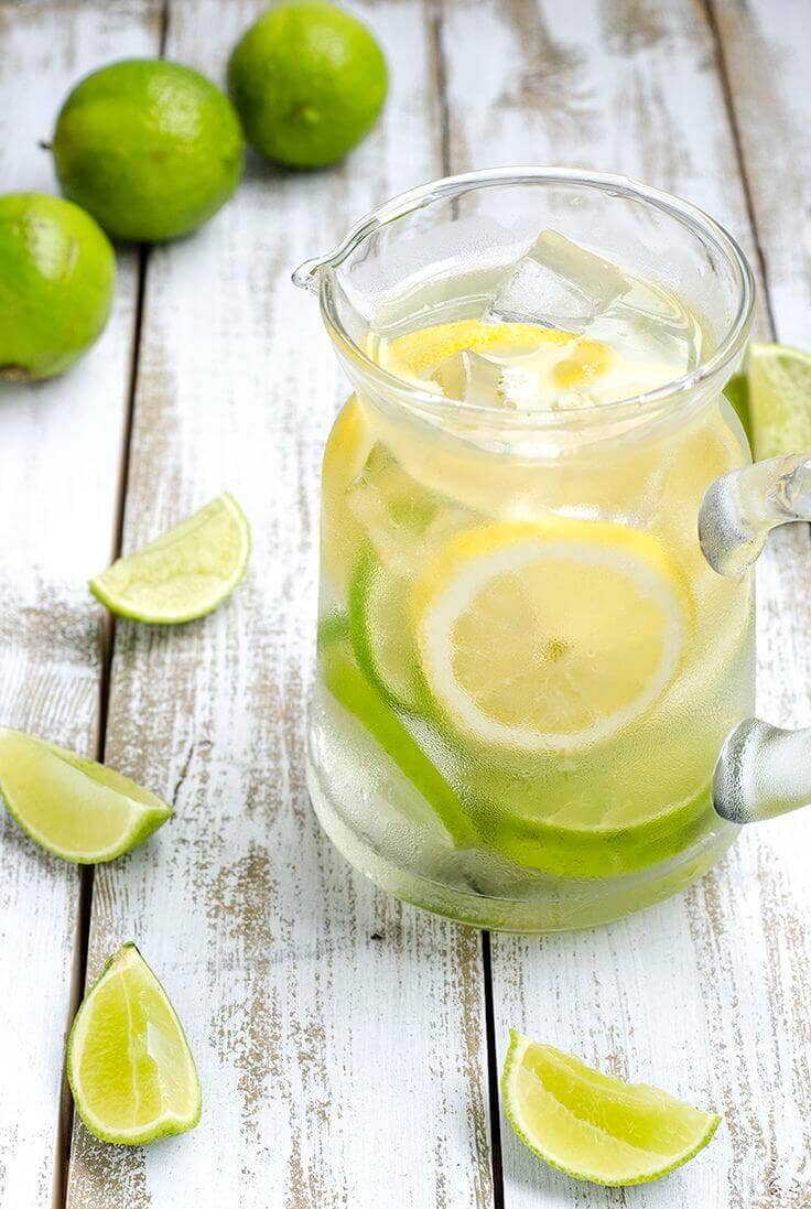 Detox lemon and lime water