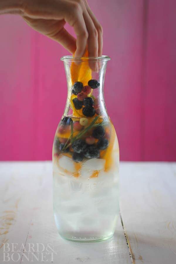 Orange, Blueberry & Lavender Detox Water (Gluten Free & Vegan)
