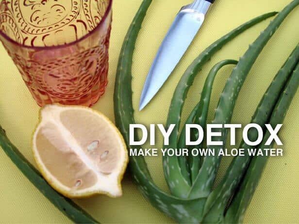 DIY detox aloe water