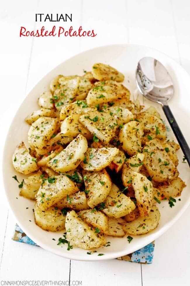 Italian Roasted Garlic & Parmesan Potatoes