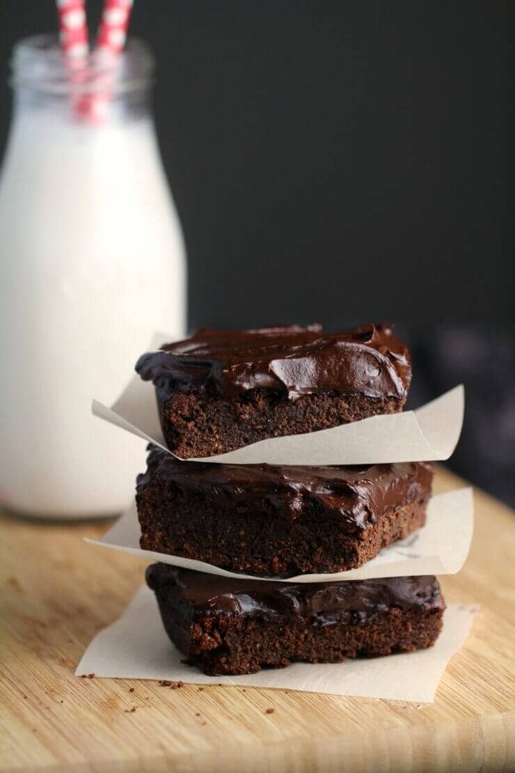 Fudgy Avocado Brownies with Avocado Frosting