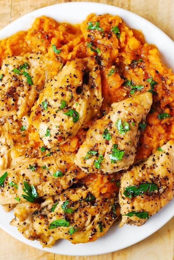 Maple-Glazed Chicken with Sweet Potatoes