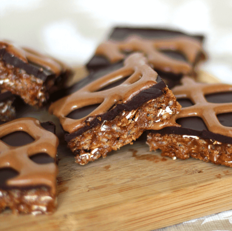 Healthy Peanut Butter and Chocolate Krispy Treats