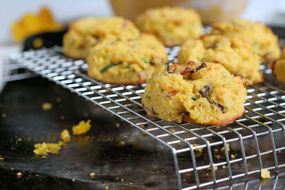 Paleo Pumpkin, Bacon & Chive Biscuits