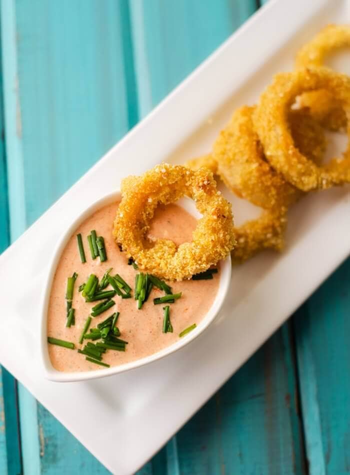 Quinoa Crusted Onion Rings