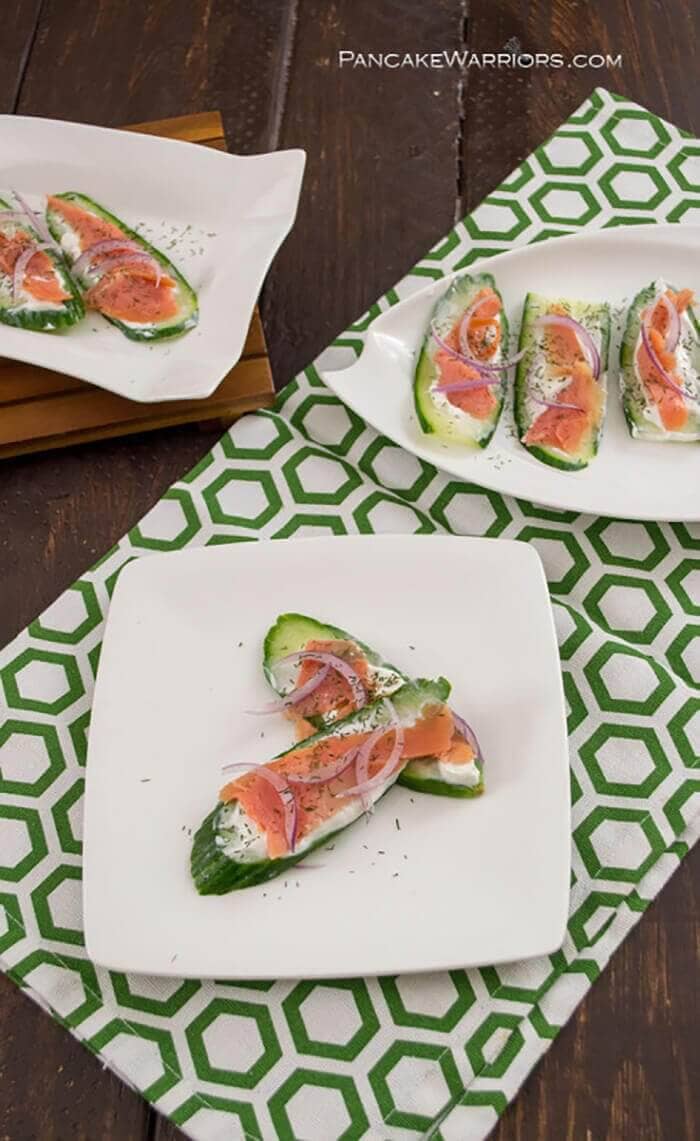 Smoked Salmon Cucumber Bites