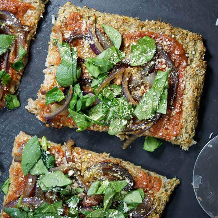 Vegan Pizza with a Cauliflower Crust