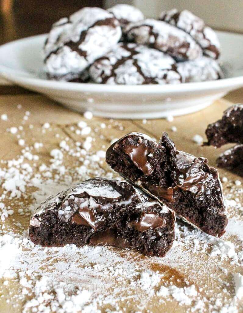 Chocolate Fudge Crinkle Cookies