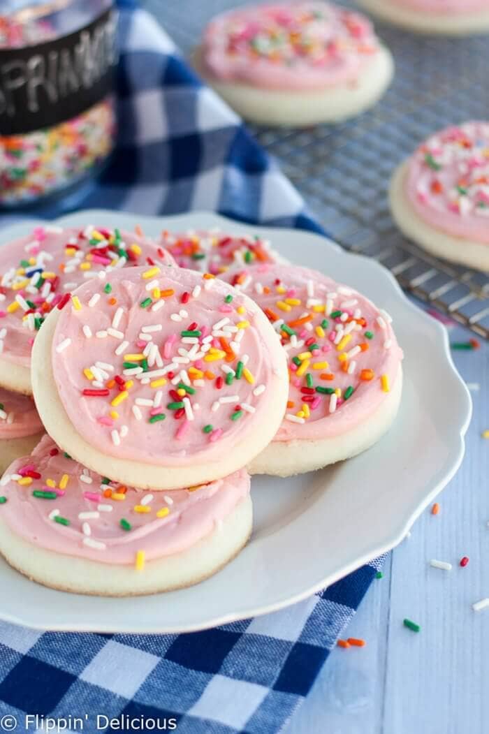 Gluten Free Soft Frosted Sugar Cookies