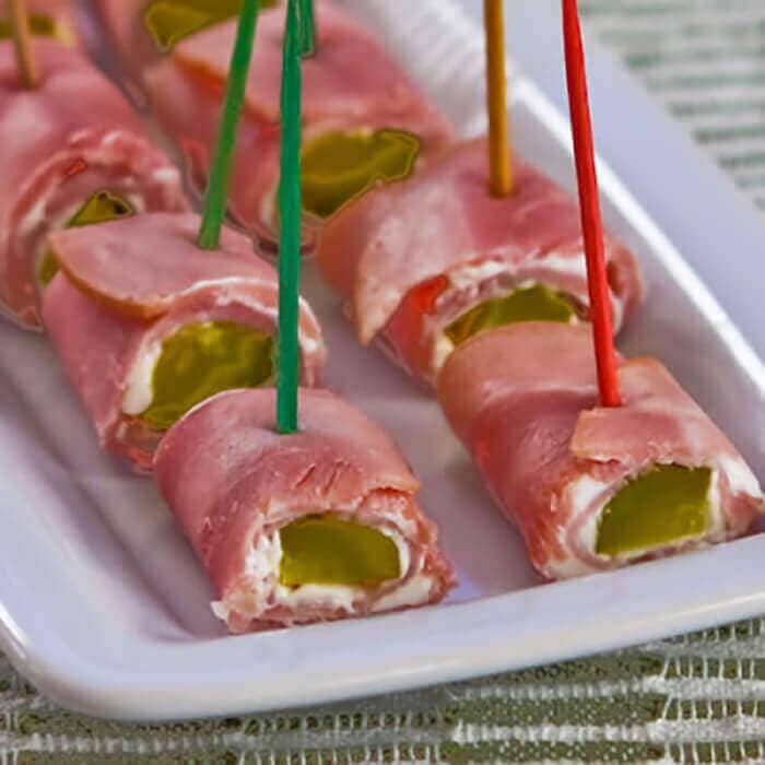 Easy Ham and Dill Pickle Appetizer Bites