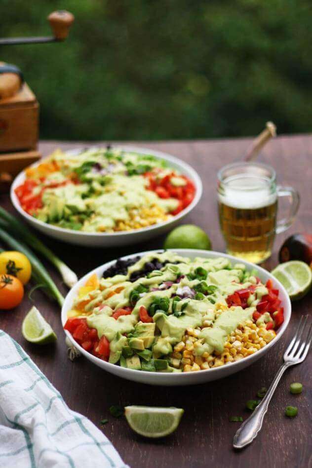 Vegan Mexican Chopped Salad with Avocado