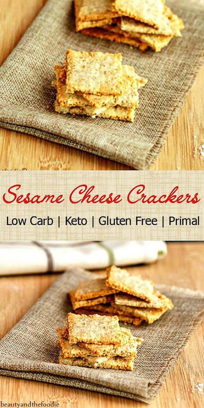 Sesame Cheese Crackers Low-Carb