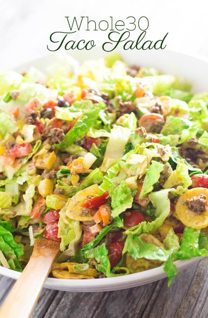 Taco Salad with Creamy Cilantro Dressing