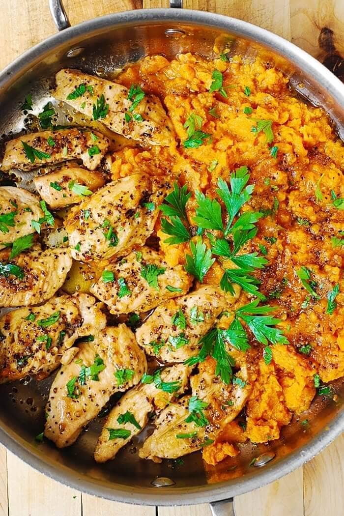 Maple-Glazed Chicken with Sweet Potatoes