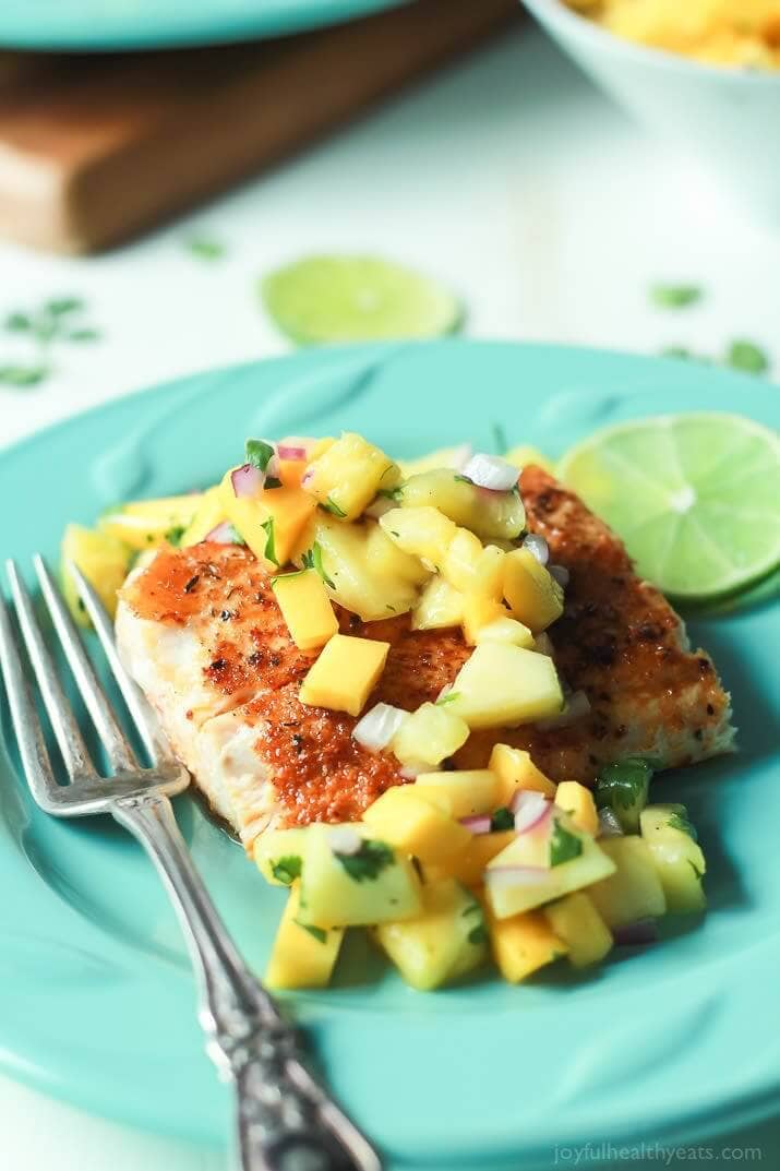 Cajun Mahi Mahi with Mango Pineapple Salsa