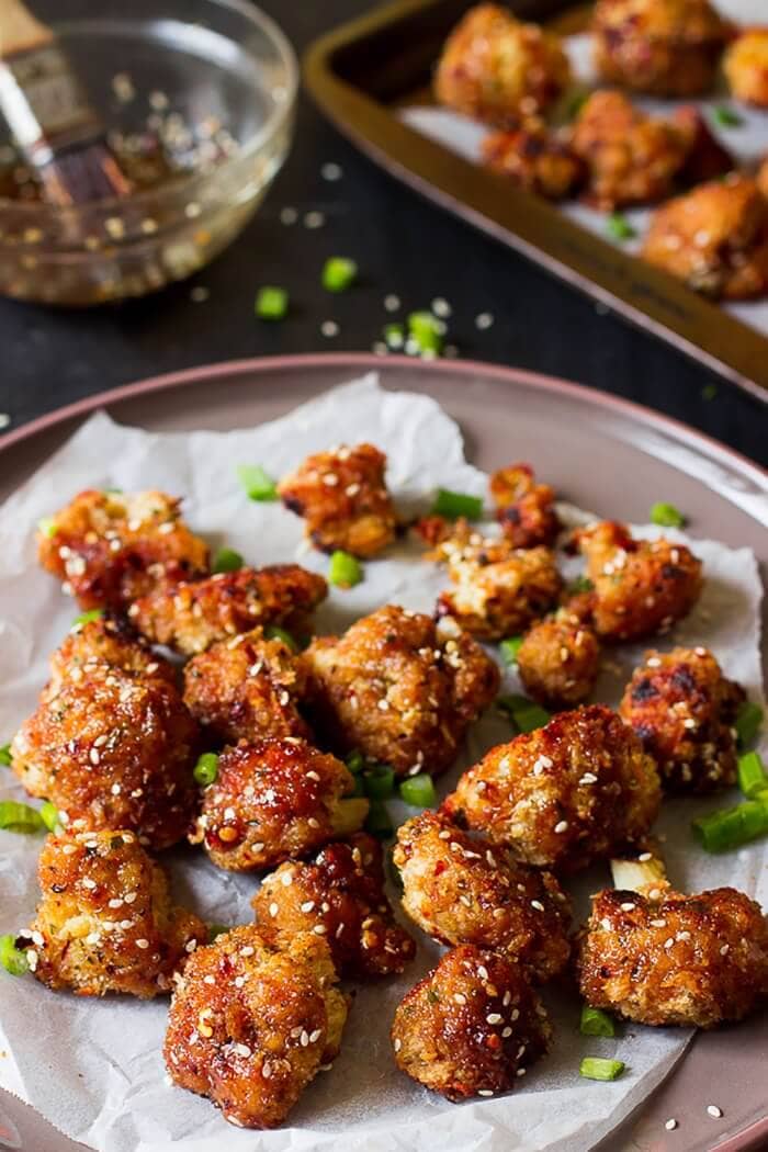 Sticky Sesame Cauliflower Wings