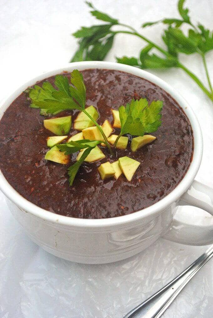 Vegan Slow Cooker Black Bean Soup