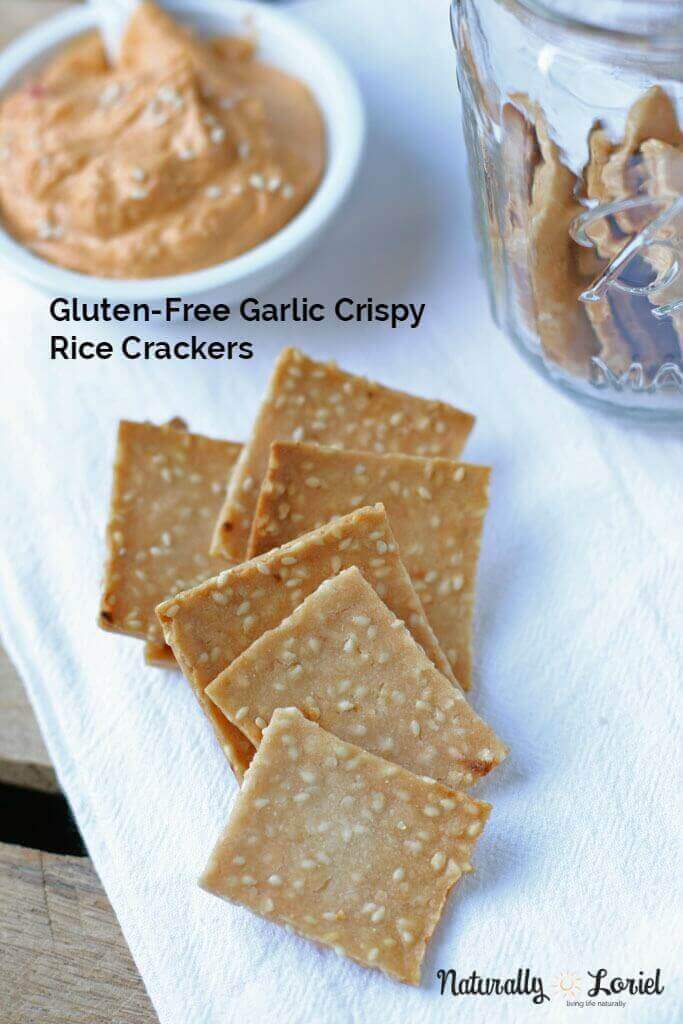 Gluten-Free Garlic Crispy Rice Crackers