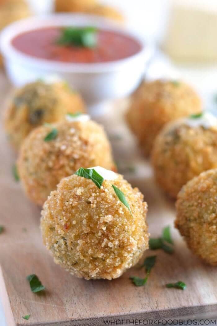 Spinach and Artichoke Risotto Balls