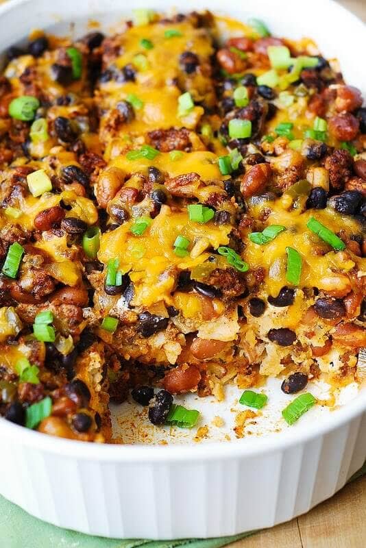 Black Bean and Beef Enchilada Casserole