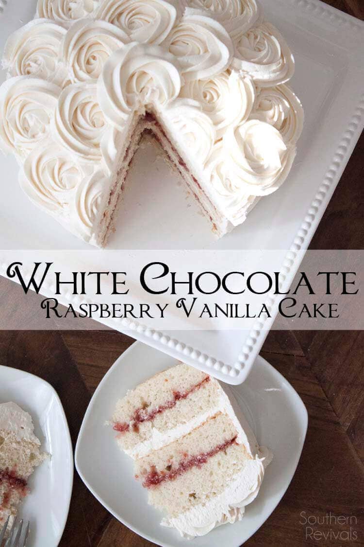 White Chocolate Raspberry Vanilla Cake