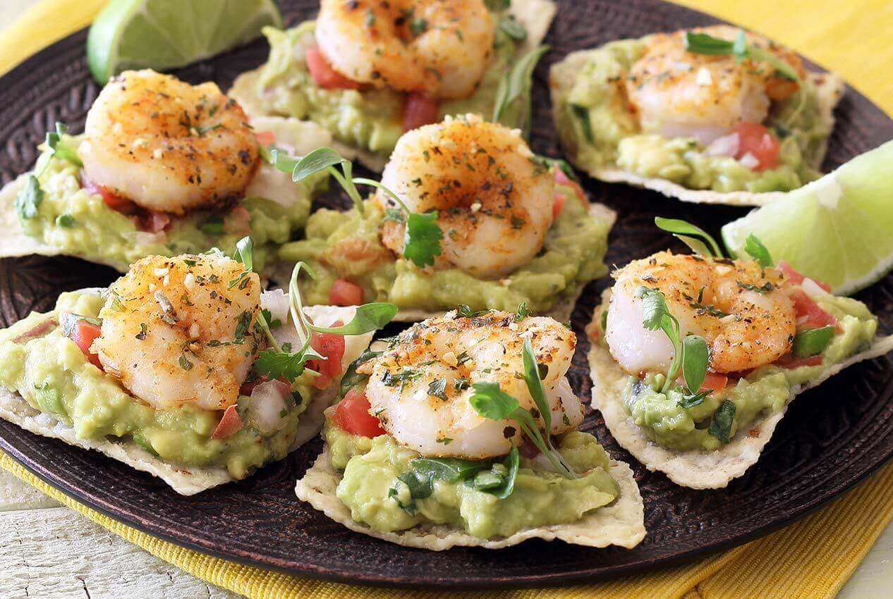 Quick Shrimp Tostada Bites