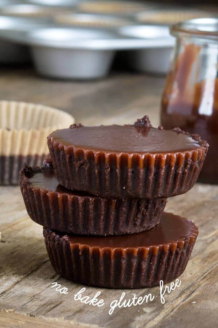 No Bake Gluten Free Cupcakes: Chocolate Caramel