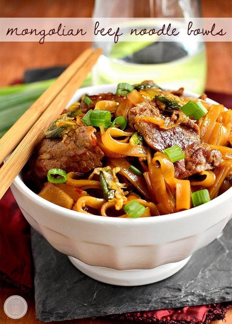 Mongolian Beef Noodle Bowls