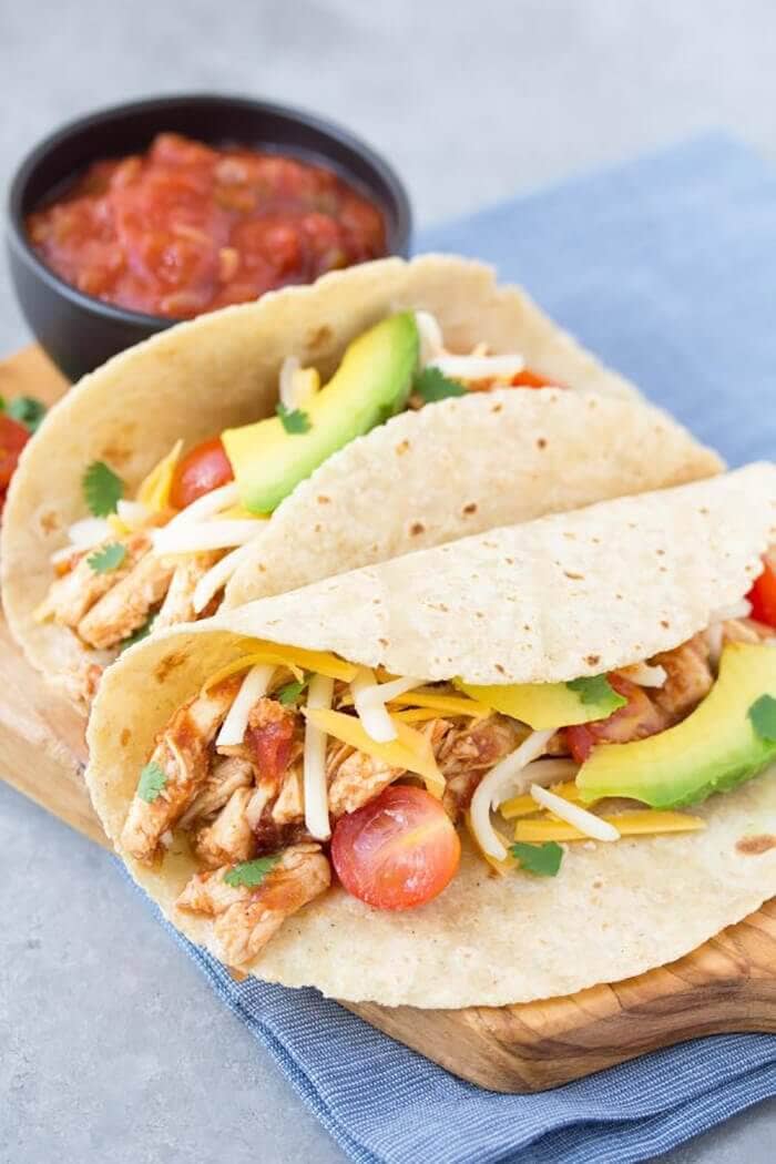 3-Ingredient Slow Cooker Taco Chicken