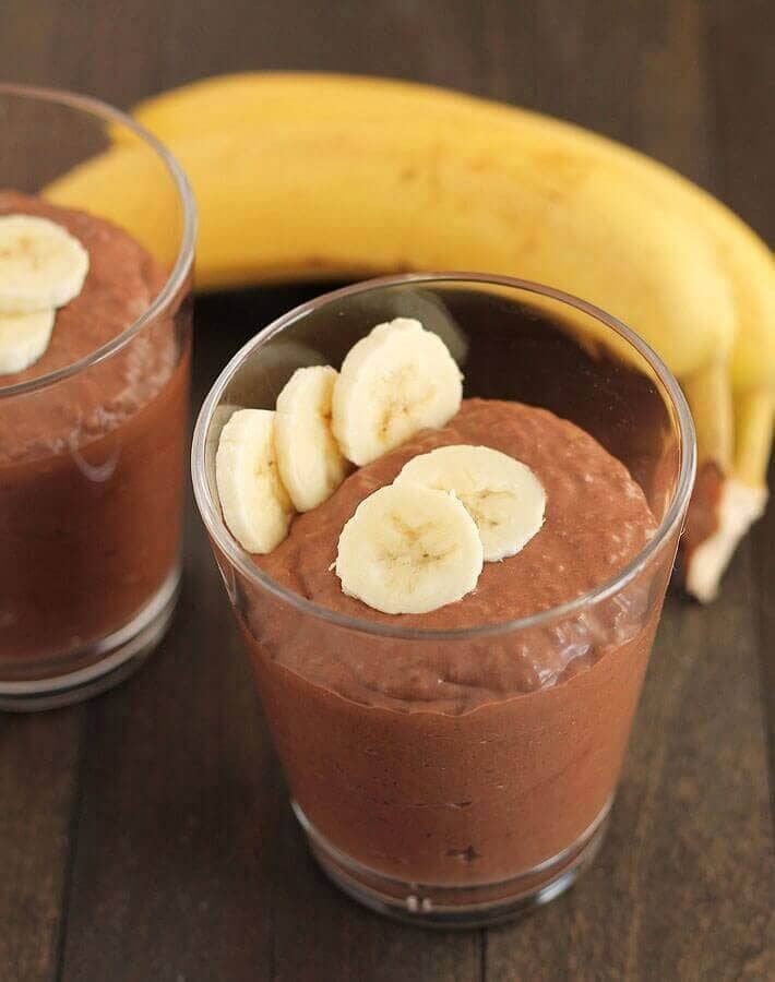 Chocolate Banana Coconut Chia Pudding