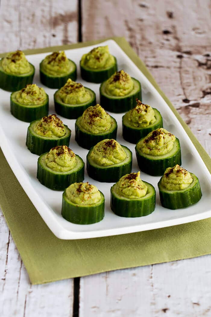 Easy Cucumber Guacamole Appetizer Bites