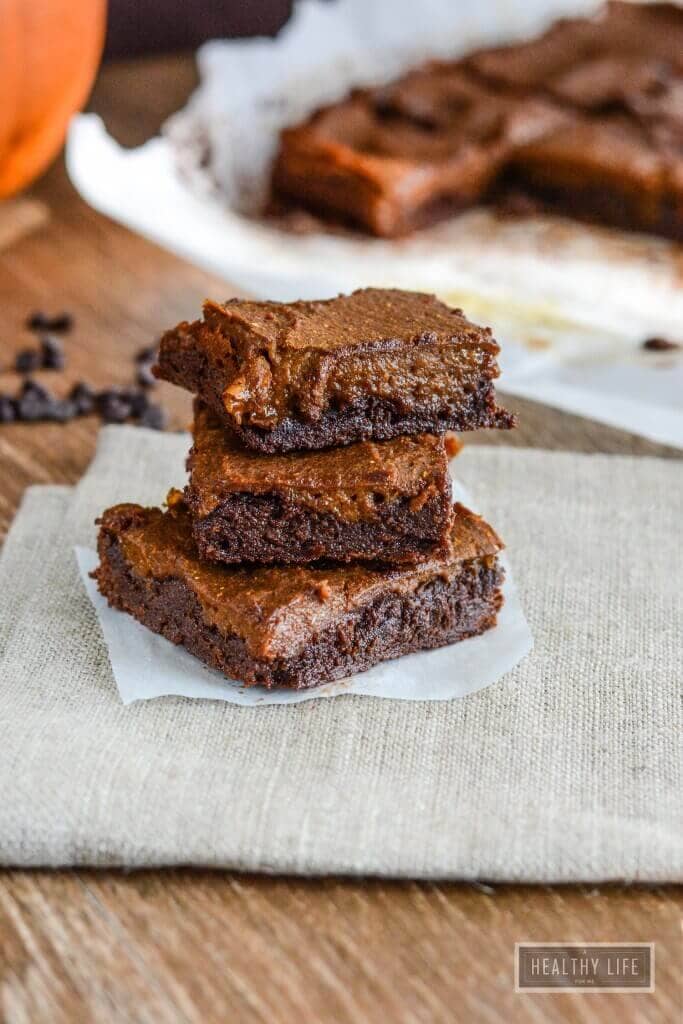 Paleo Chocolate Pumpkin Brownies