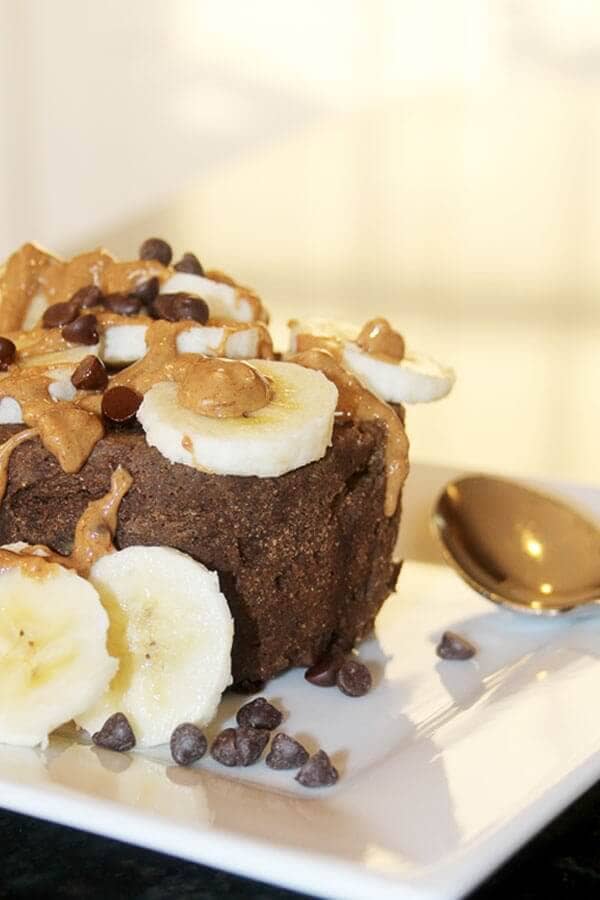 Chocolate Banana Protein Mug Cake