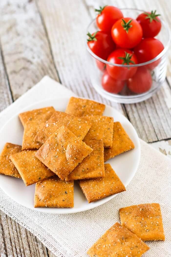 Gluten-Free Vegan Pizza Crackers