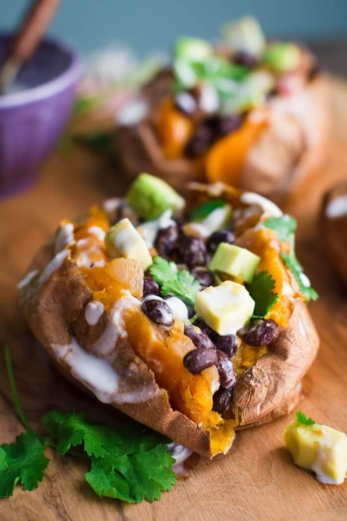 Black Bean Stuffed Sweet Potatoes