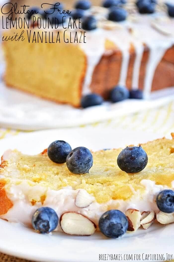 Gluten-Free Lemon Pound Cake with Vanilla Glaze