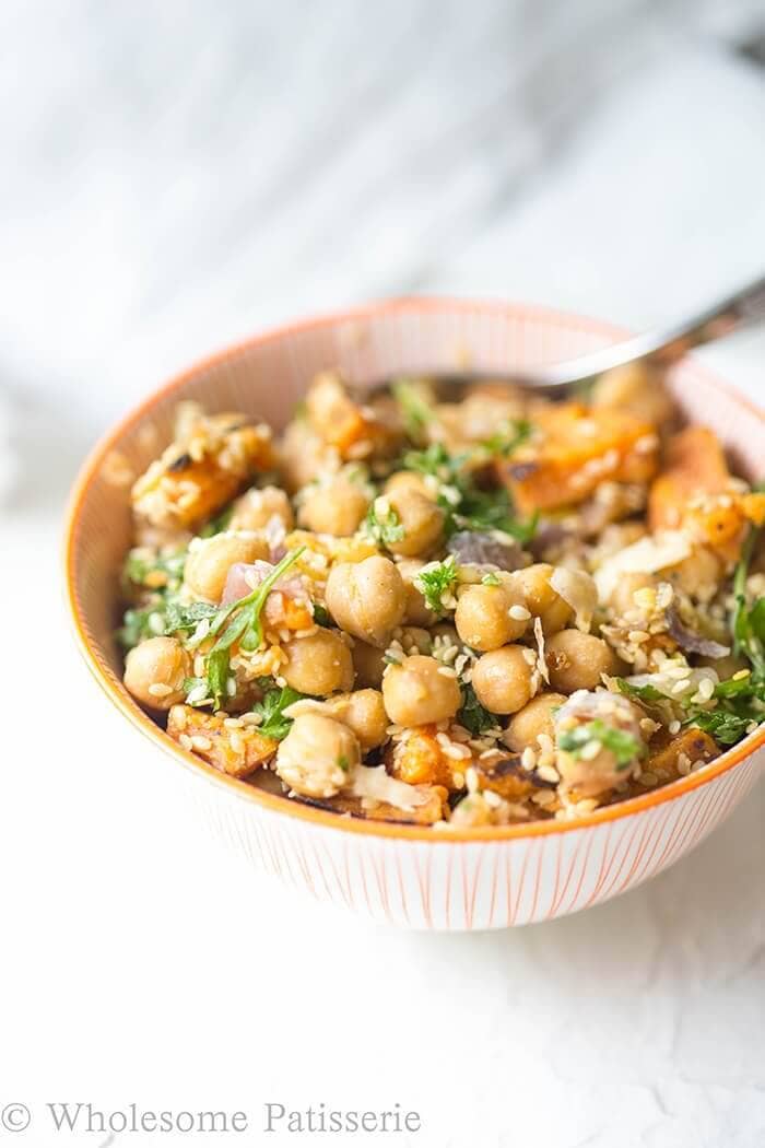 Warm Chickpea and Sweet Potato Salad