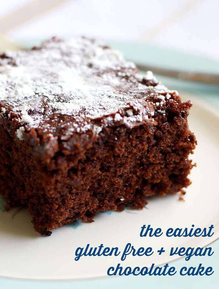 The Easiest Gluten-Free and Vegan Chocolate Cake