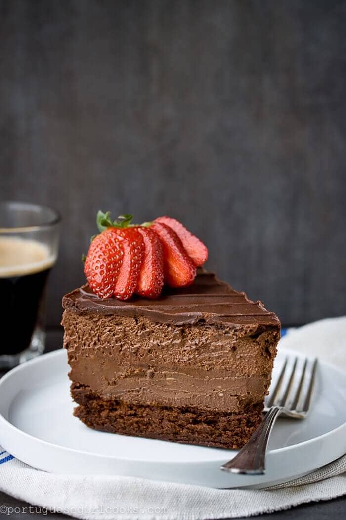 Quadruple Chocolate Mousse Cheesecake