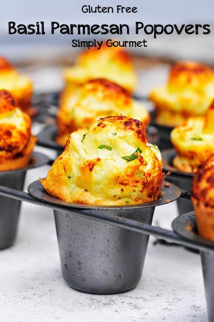 Gluten-free Basil Parmesan Popovers