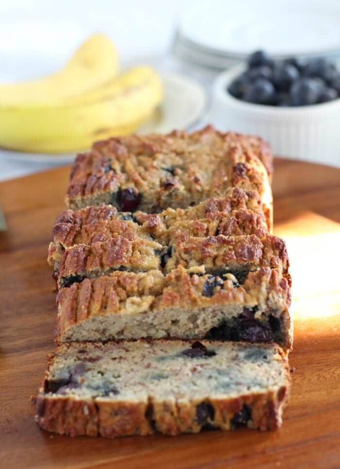 Banana Blueberry Breakfast Bread (Paleo & Nut Free)