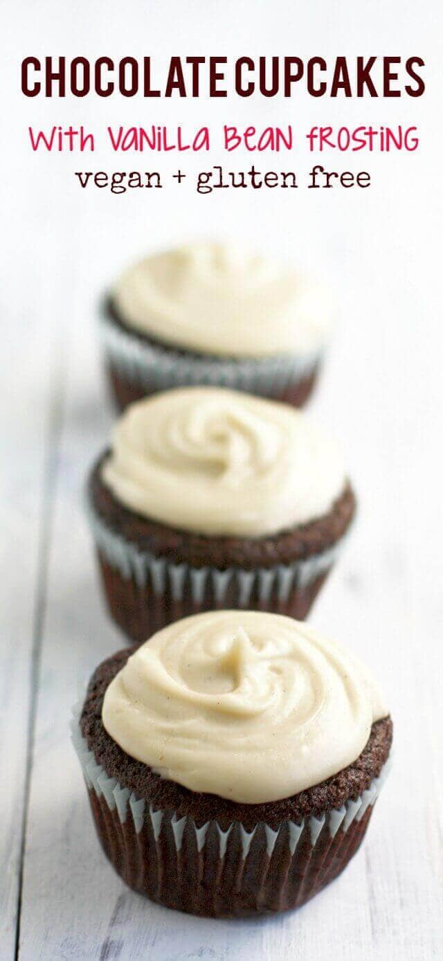 Chocolate Cupcakes with Vanilla Bean Frosting