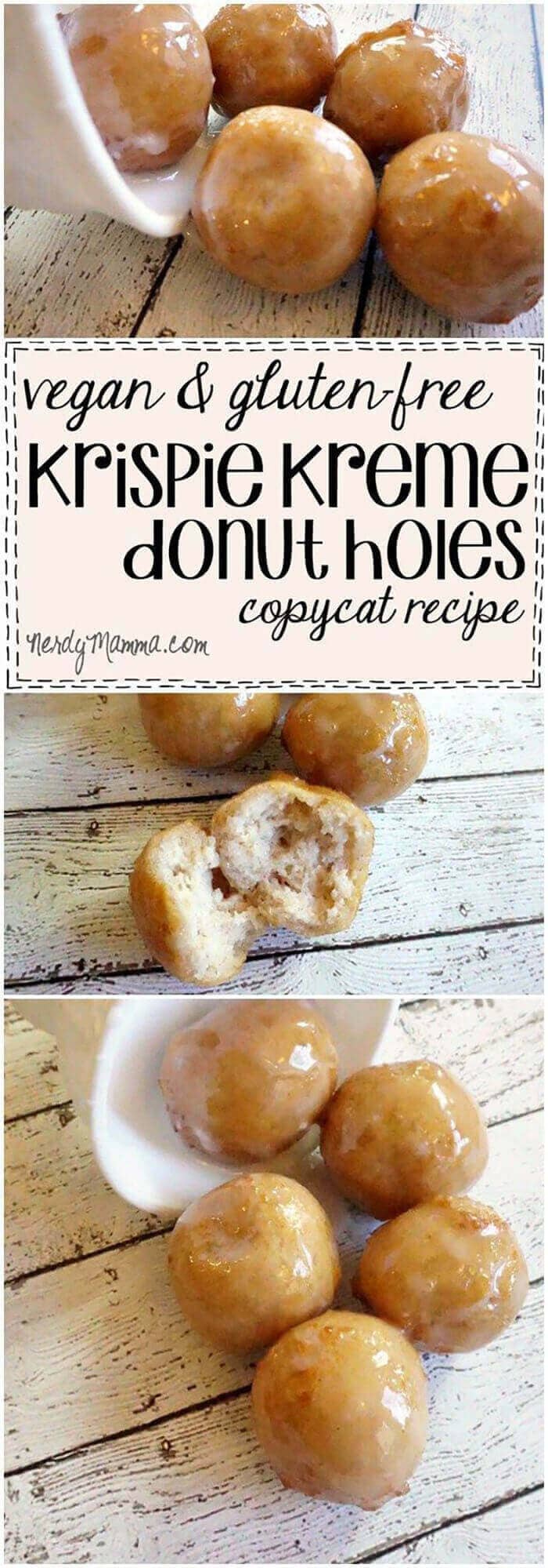 Vegan and Gluten-Free Krispie Kreme Donut Holes Copycat Recipe