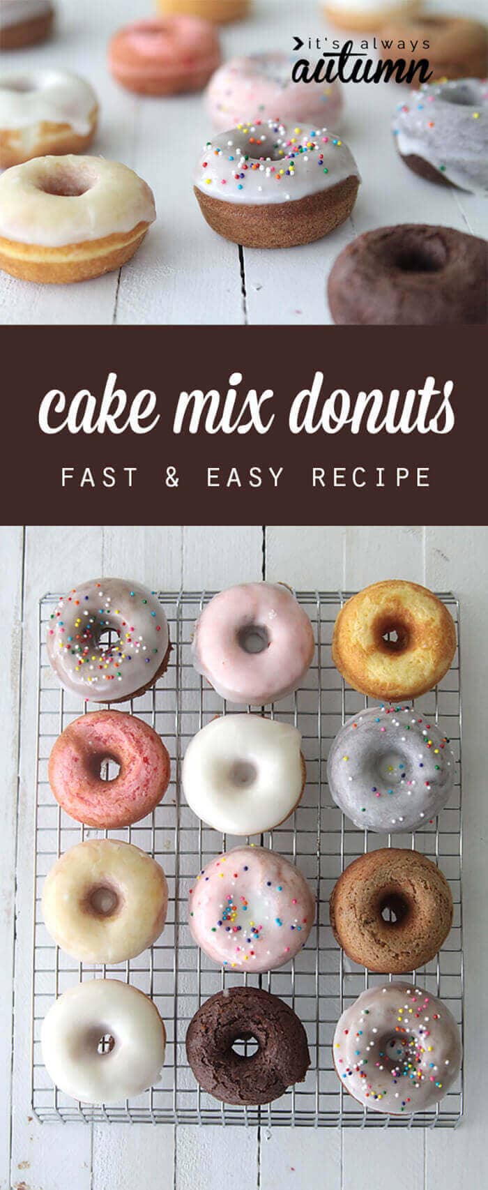 Quick and Easy (Baked) Cake Mix Donuts Recipe